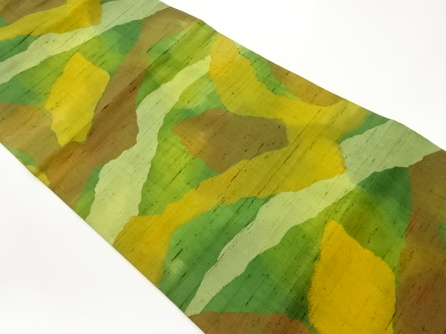 JAPANESE NAGOYA OBI / TSUMUGI / WOVEN ABSTRACT
